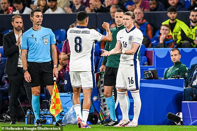 Alexander-Arnold started England's first two games in the tournament but lost his place.