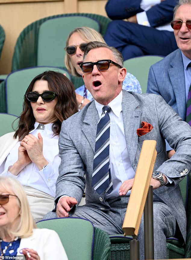 A host of Hollywood stars headed to SW19 for the final day of the 2023 Wimbledon Championships dressed in chic attire (Daniel Craig and Rachel Weisz pictured)