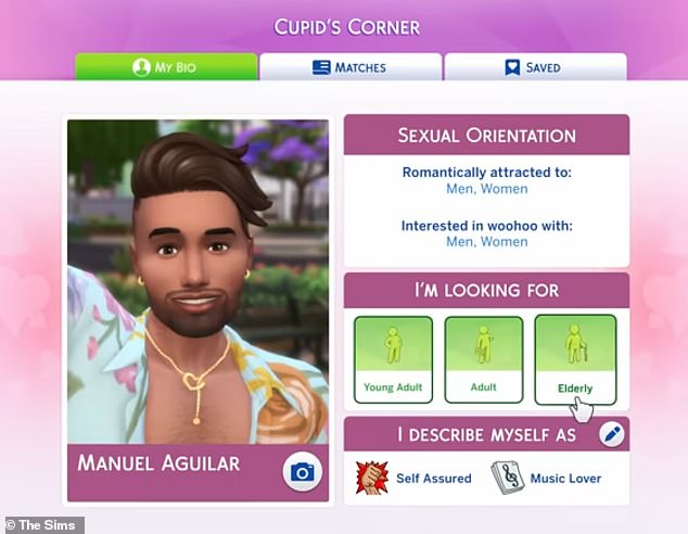 Users will also have the option to create dating profiles for their characters and match them with other Sims in the Cupid's Corner app.