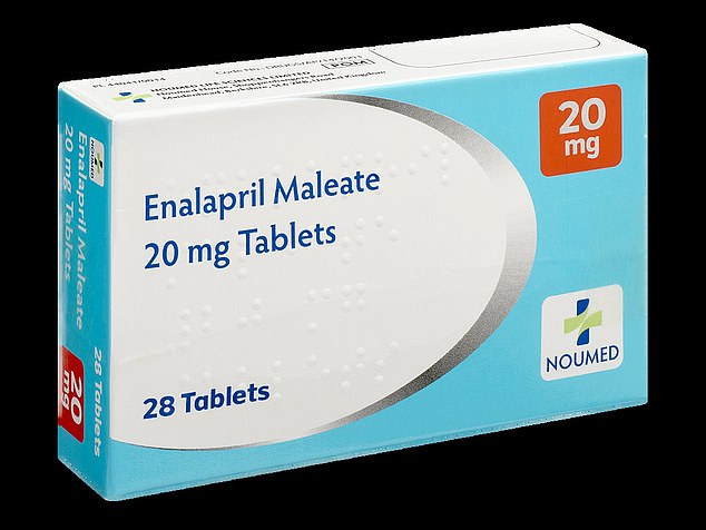 Commonly used drugs to treat heart failure in adults include beta-blockers to slow the heart and stop it from exhausting itself, but this new tablet is called enalapril (file image)