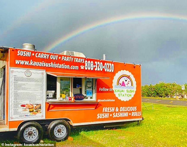 The food truck, which opened four years ago in L'Hu'e on the east side of Garden Isle, also took the top spot for best sushi on Yelp's 2023 list.