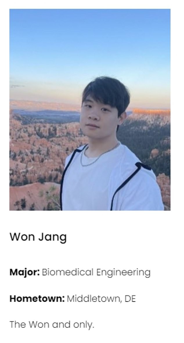 Jang, a member of Dartmouth's class of 2026, majored in biomedical engineering and his profile on the fraternity's website proclaims it 