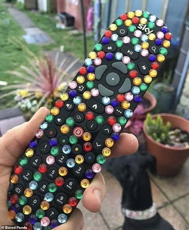 A UK father showed off the Sky TV remote control that dazzled his nine-year-old daughter and said it was a challenge to find the buttons.