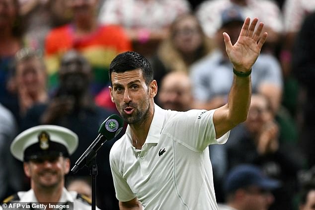 Djokovic was told that the crowd was probably screaming 