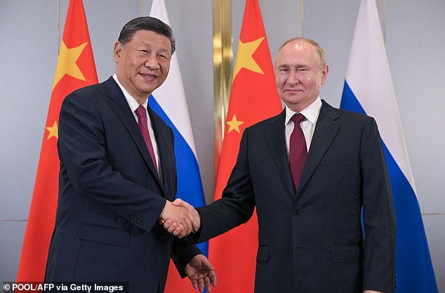 Russian President Vladimir Putin meets with Chinese President Xi Jinping earlier this year.