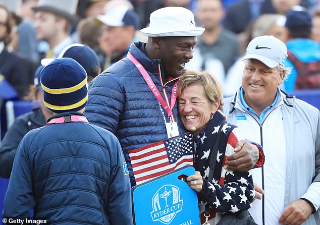 The former Chicago Bulls icon made a special appearance at Le Golf National in 2018