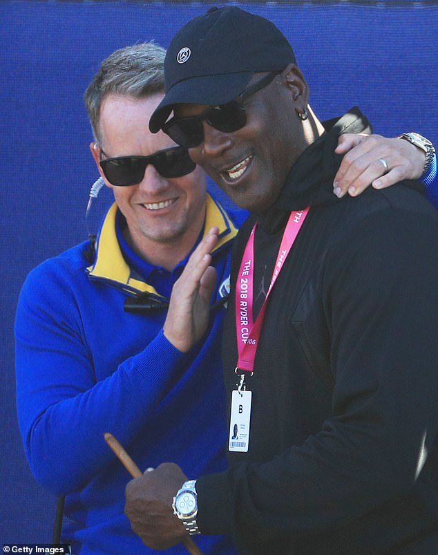 However, the greatest basketball player of all time is a close friend of European captain Luke Donald (left).