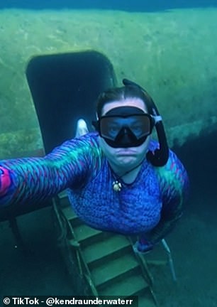 Kendra reveals that she loves the peace of being underwater and enjoys exploring small spaces