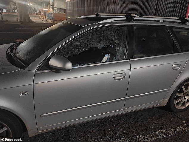 Action for Alice has also documented numerous other acts of damage and theft in recent days, including this car with smashed windows in the Alice Springs CBD.