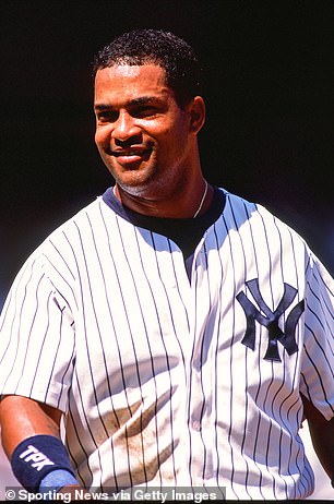 Mondesi photographed during a Yankees game in 2002