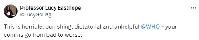 1720534664 425 Horrible punitive dictatorial and pointless Doctors slam global health chiefs