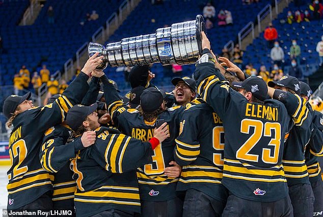 The team had been celebrating their victory in the Quebec Maritimes Junior Hockey League.