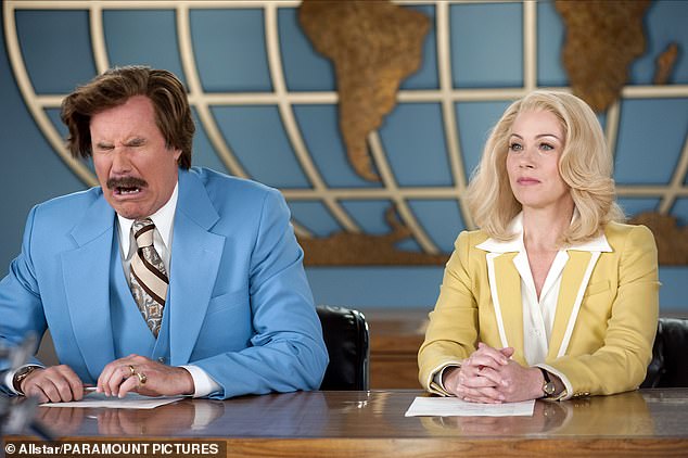 Ferrell also praised Christina Applegate's portrayal of news anchor Veronica Corningstone in Anchorman (pictured in Anchorman 2: The Legend Continues).