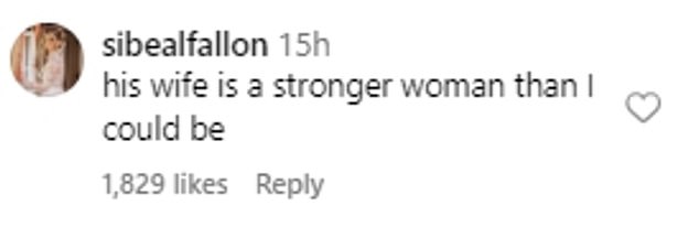 Many users joked that the strongest person out there is James' wife, Ruth Kearney, for watching her husband with his hands on a beautiful model all day long.