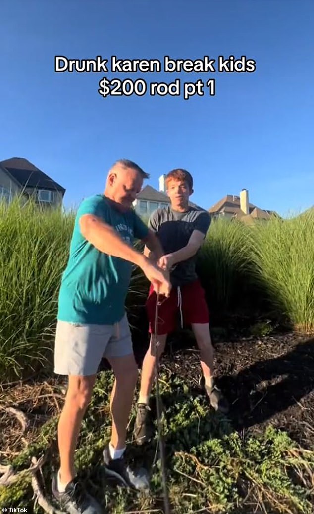 Webster is caught grabbing a $200 fishing bill and ripping it in half as the boy looked shocked.