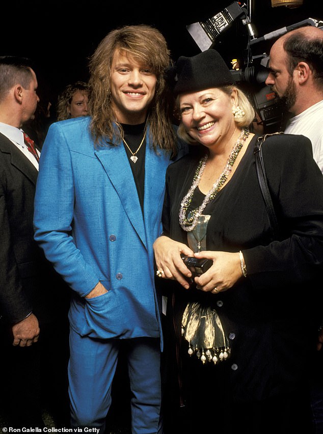 Bon Jovi and his mother Carol were photographed at an event in November 1990.