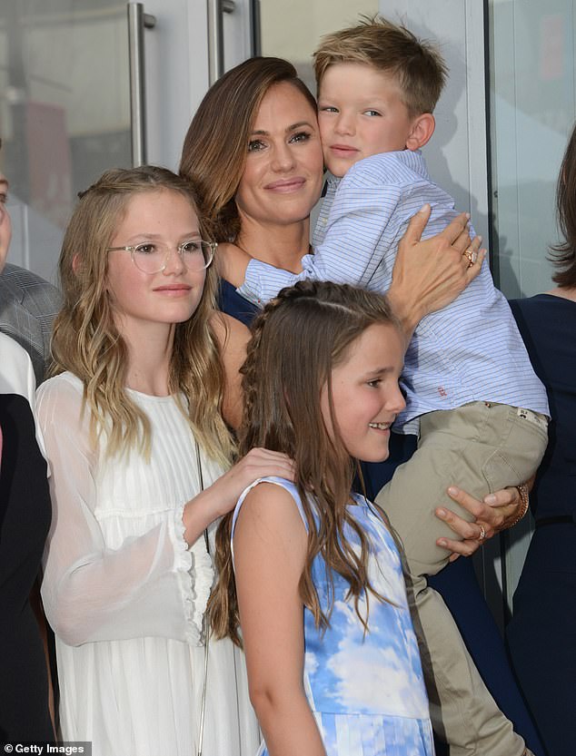 Garner and Affleck also share Fin (formerly Seraphina), 15, and son Samuel, 12; the actress is seen with her three children in 2018