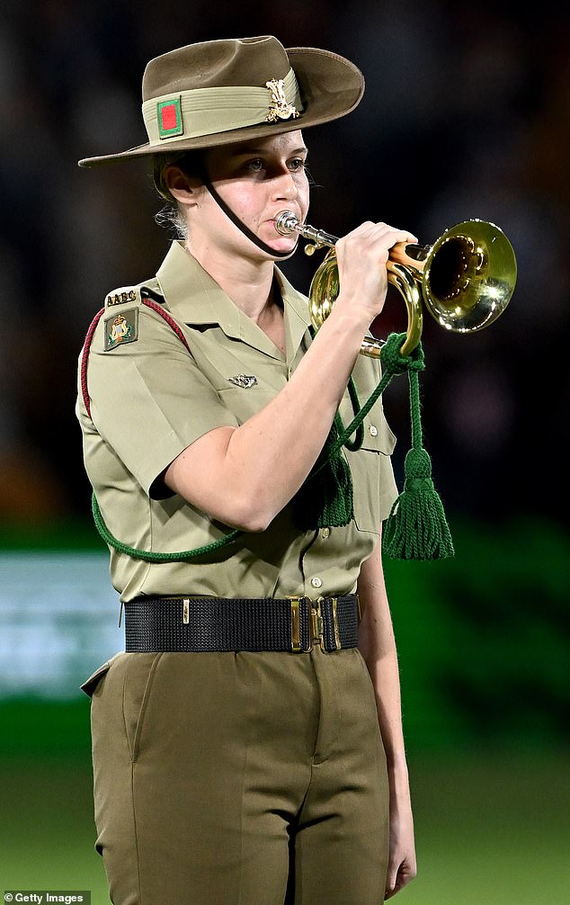 The making of the last goalpost (pictured) on Anzac Day is a revered moment for many football fans on Anzac Day.