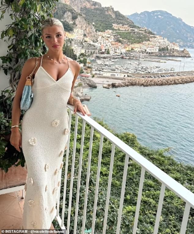 Dellano shared photos of her outfits and the scenery from her romantic getaway to Italy