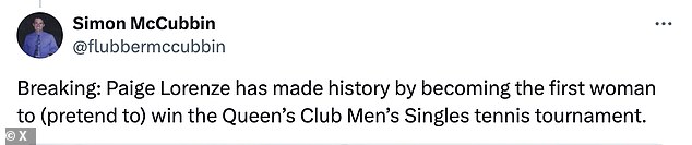 Following Tommy's loss to Carlos Alcaraz yesterday, fans joked that they expected a similar spectacle if Tommy had won Wimbledon.