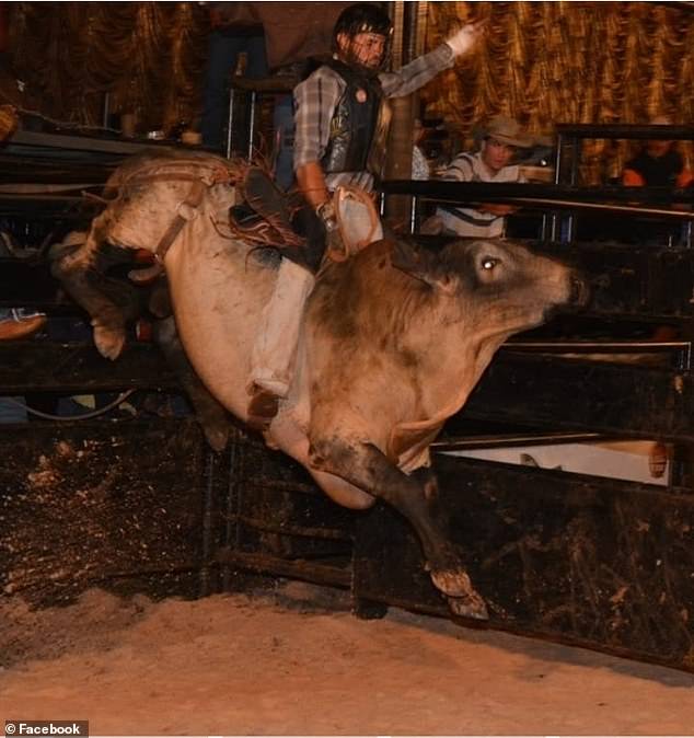 Fabiano Pinheiro placed third in the bull riding competition on Monday night in Fatima do Sul, Brazil. He died on the way to a local hospital after falling off a bull at the rodeo event.