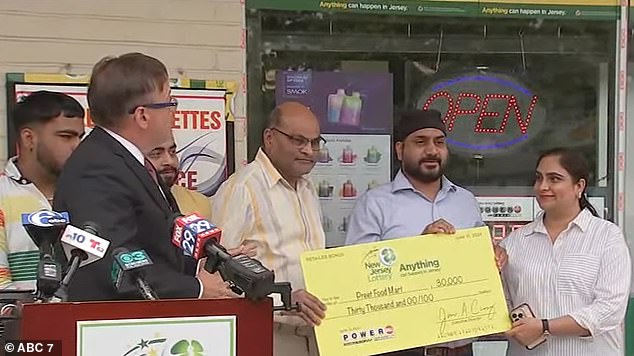 The warning was issued the same day officials announced that a winning Powerball ticket worth $221 million was sold at Preet Food Mart in Lindenwold.