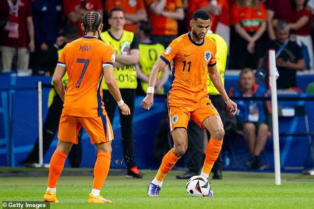 Gakpo (right) has been the best Dutch player in Germany and is in the running for the Golden Boot.