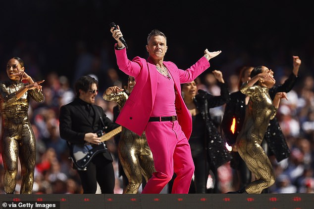 Robbie Williams' 2022 performance is fondly remembered by football fans