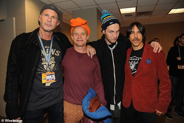 Klinghoffer is pictured with Red Hot Chili Peppers members Chad Smith, Flea and Anthony Kiedis in 2014.