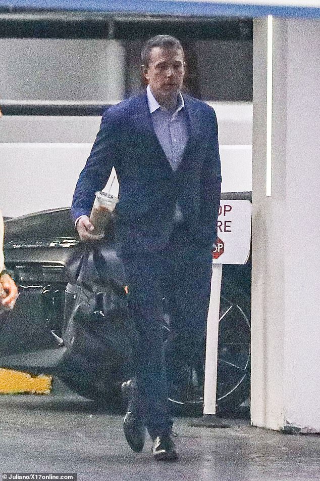 The 51-year-old Argo director was spotted ring-less as he arrived at his office in Los Angeles on Tuesday.