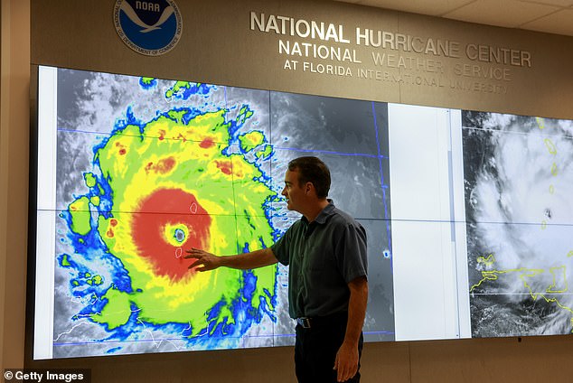 Ocean surges reaching the Keys due to rising sea levels and monster Category 5 storms such as Hurricane Beryl (above), 