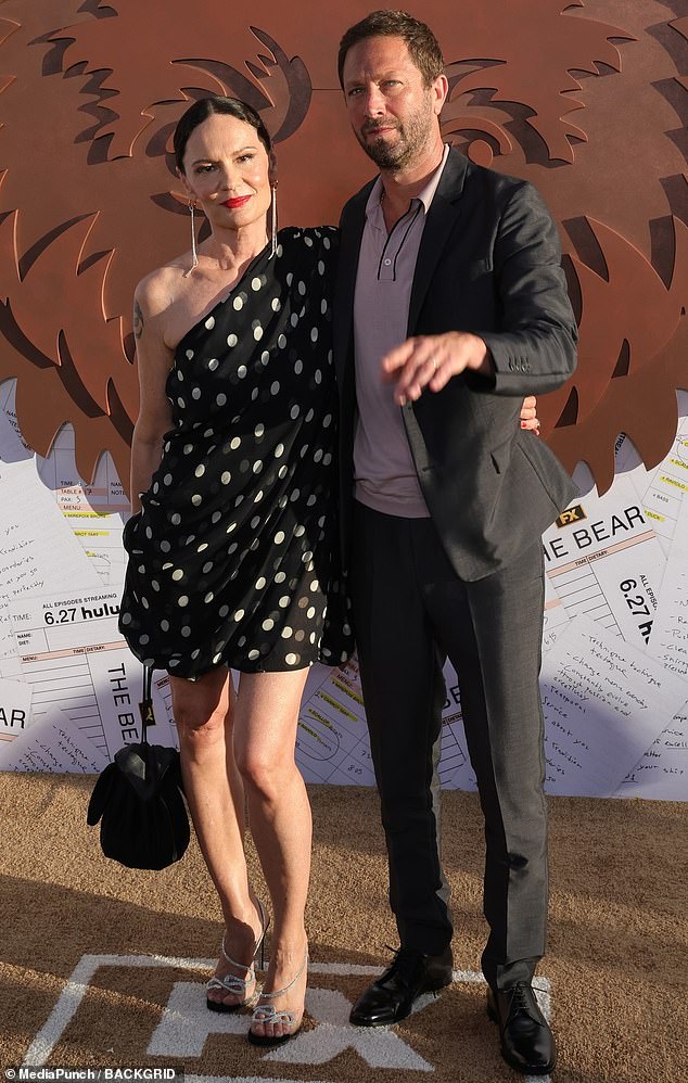 Meanwhile, Ebon is married to Ukrainian photographer Yelena Yemchuk, with whom he is pictured at the premiere event for the third season of The Bear in Los Angeles last month.