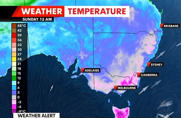 Millions of Australians in the southeast will shiver during a new cold snap this weekend