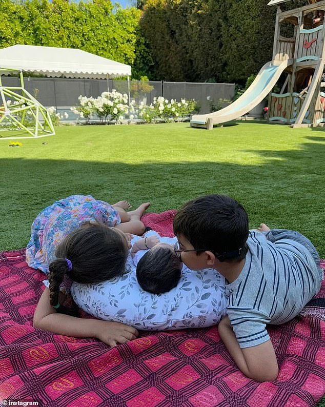 Kaling announced Anne's arrival in an Instagram post that was published on her 45th birthday. It included a first look at the newborn with her siblings.