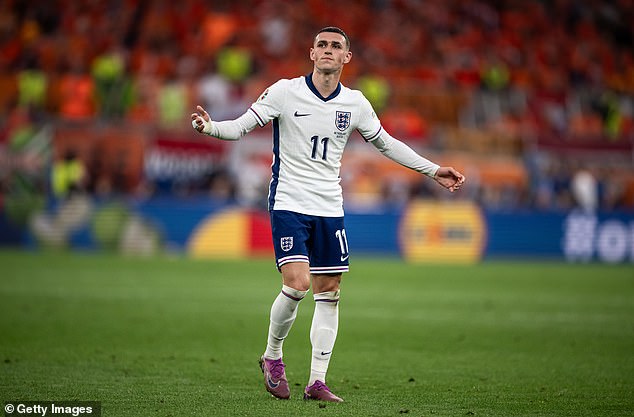 Foden also had a shot graze the outside post in the first half as England looked to score.