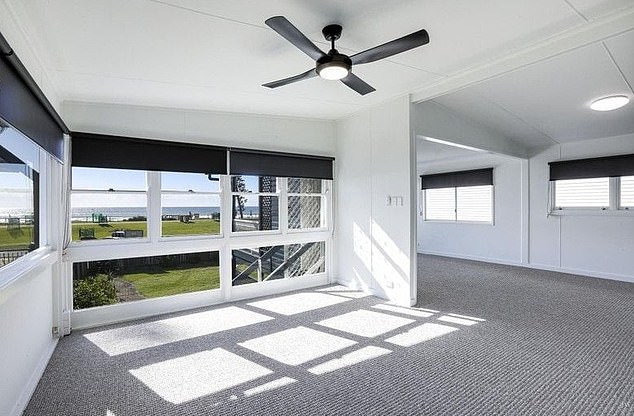 Renovated in the 1960s, the home is just steps from the pristine sands of Miami Beach and has a 