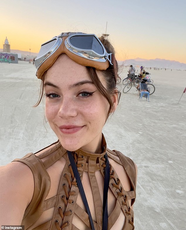 Peyton was ready for takeoff while enjoying the Burning Man festival last summer.