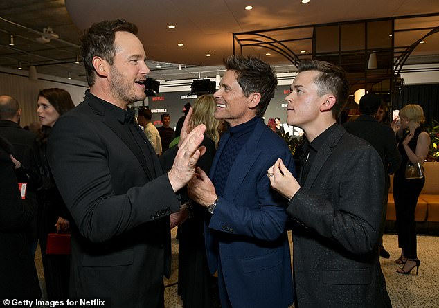 Pratt, Rob and John Owen enjoyed a friendly chat at a March 2023 event in support of the Netflix comedy Unstable in Hollywood, California, at the Netflix Tudum Theater.