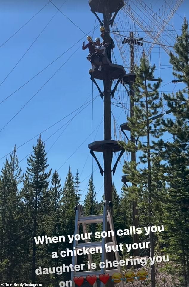 Tom appeared to be having a nervous breakdown in a later video, in which he was the one standing high up while attached to another swing.