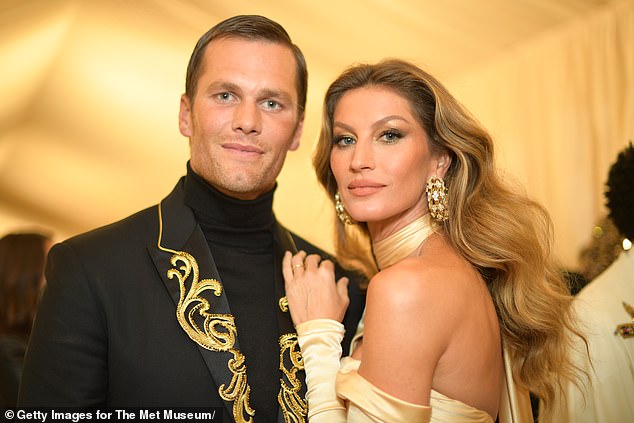 Tom shares his two youngest children with ex-wife Gisele Bündchen (pictured together in 2018 in New York). He did not appear to be joined by his eldest son, Jack, 16, with whom he shares daughter Bridget Moynahan.