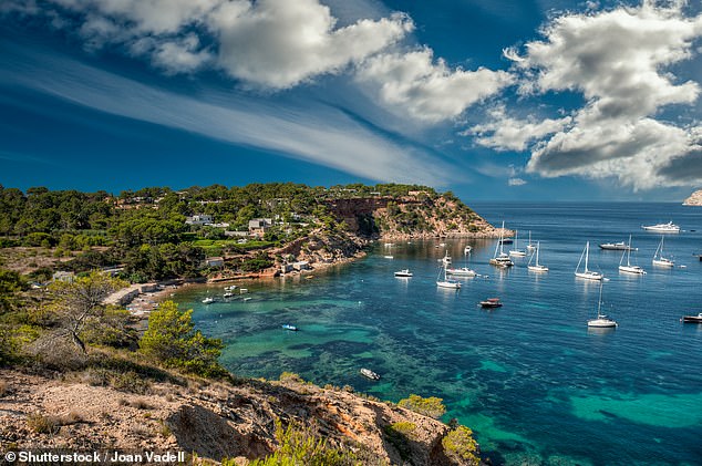 Harriet's villa for the week is located near the sparkling Porroig peninsula in Ibiza.