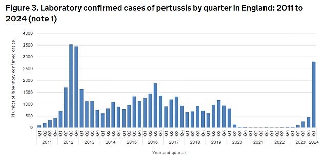 Surveillance statistics show that 2,591 cases were confirmed in England in May, up almost 500 from 2,106 in April. In comparison, 555 cases were recorded in January, according to the UK Health Security Agency (UKSA).