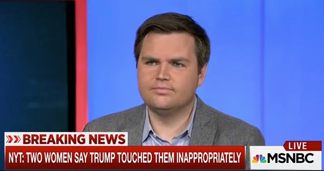 During an October 2016 appearance on MSNBC's Hardball With Chris Matthews, JD Vance was questioned about Jessica Leeds' allegations. He said: 