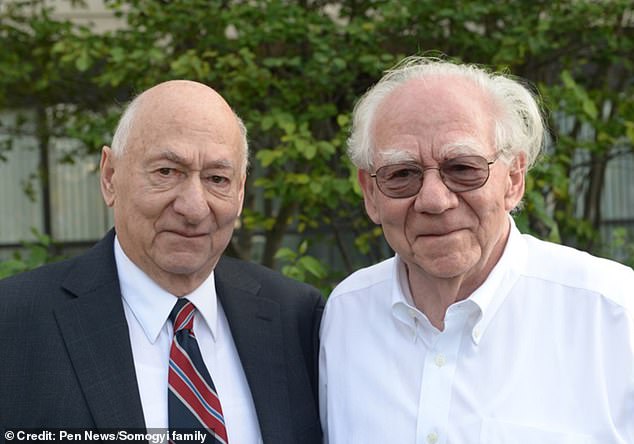 Peter Somogyi (left) and his twin brother Thomas (right) were handed over to Josef Mengel at Auschwitz in July 1944.