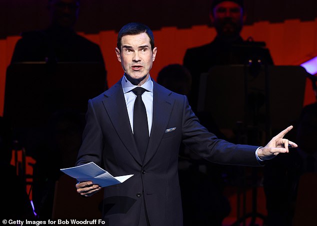 Telling a compelling joke like comedian Jimmy Carr (pictured performing at the New York Comedy Festival) is no longer a skill exclusive to humans.