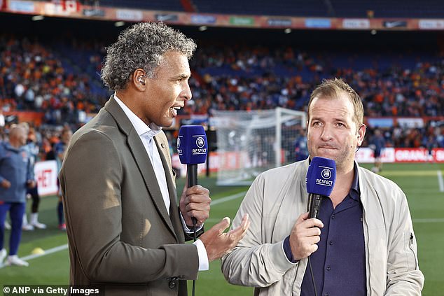 Former Netherlands star Rafael van der Vaart also (right) criticised England, saying they were a 