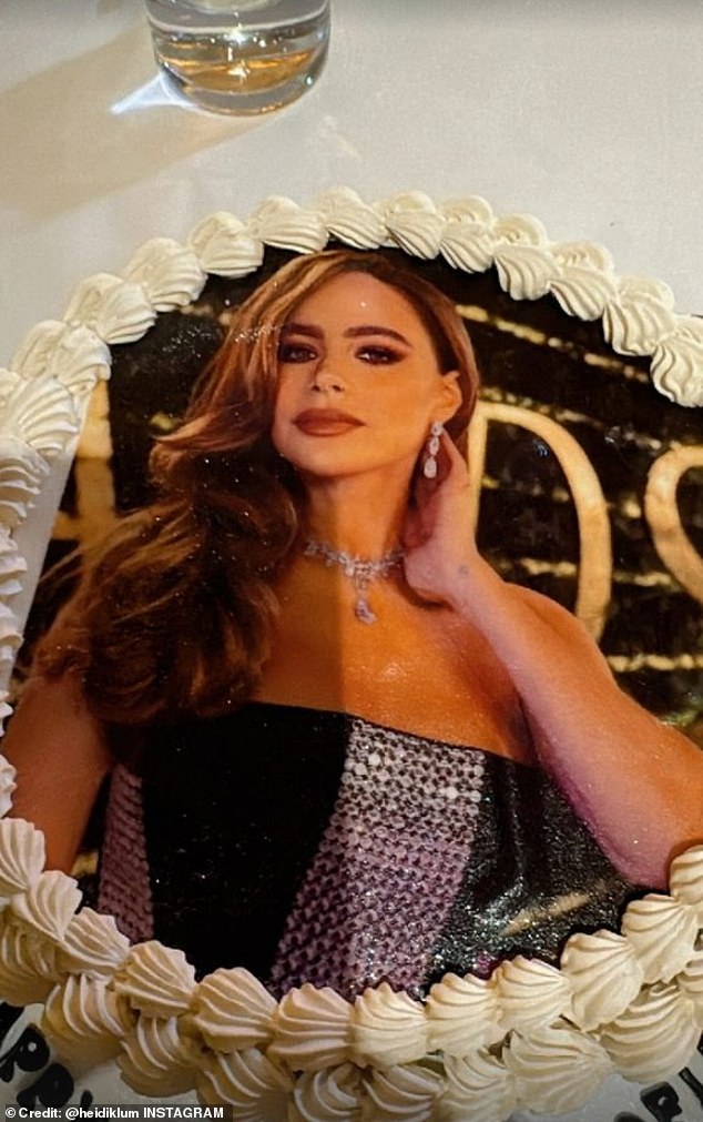 Another snap showed a photo of Sofia's birthday cake, which featured a glamorous image of her.