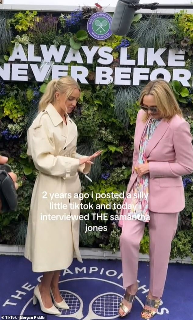 Meanwhile, Morgan Riddle was spotted interviewing Sex and the City actress Kim Cattrall.