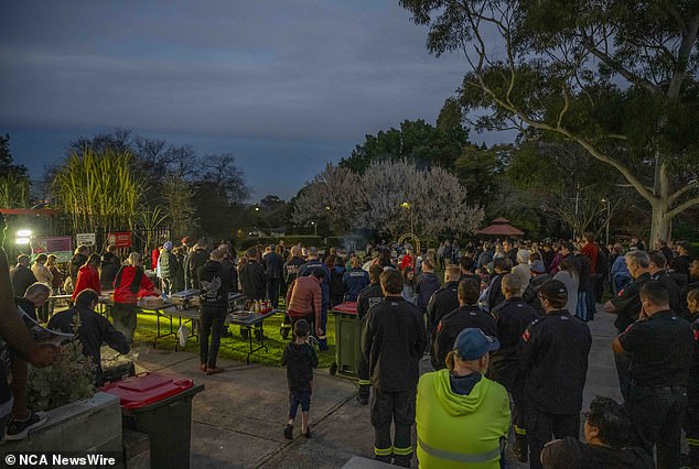 The community gathered for a vigil at Chifley Park in Lalor Park on Thursday.