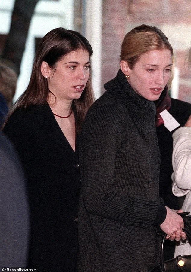 JFK Jr. was flying the plane with Carolyn, 33, and Lauren, 34, when it tragically plunged into the Atlantic on July 16, 1999. Pictured: Carolyn and Lauren in New York City in 1998.